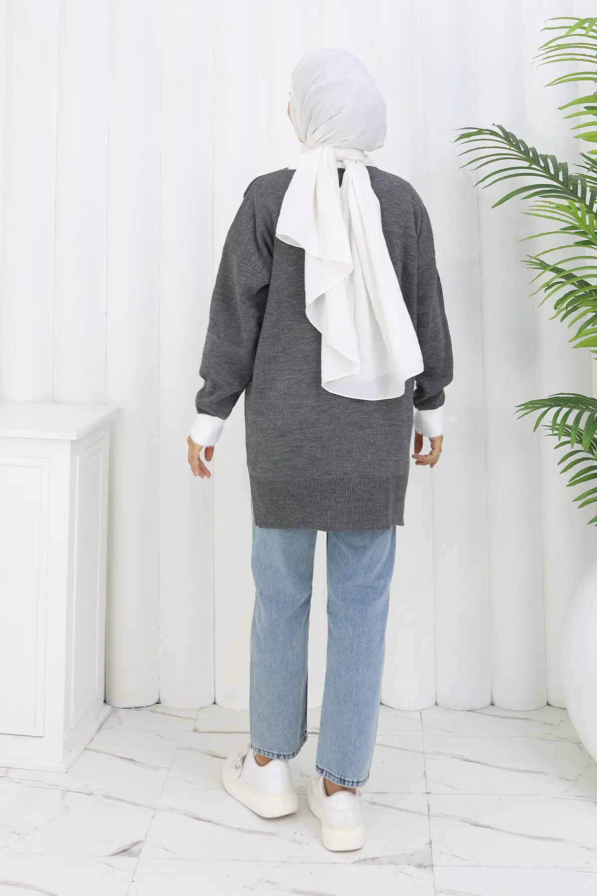 Patterned Knit Tunic-detail