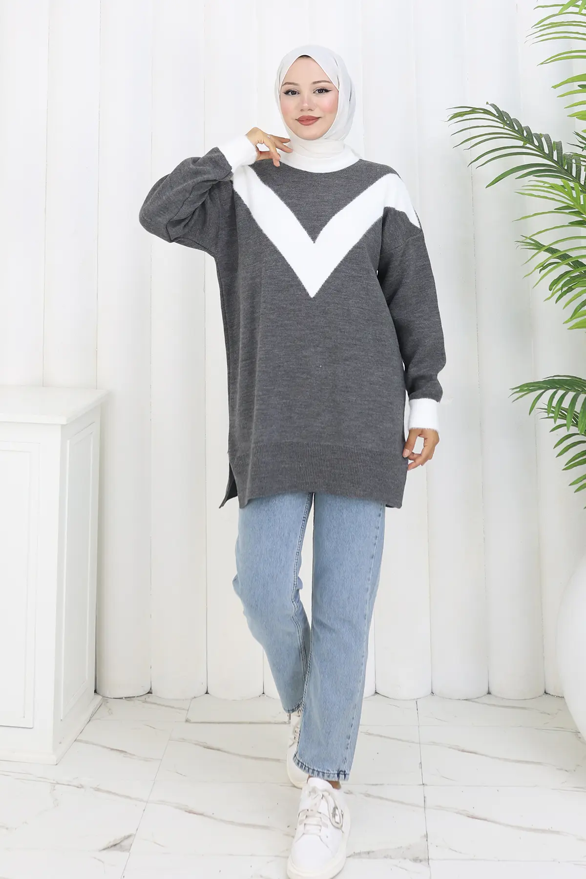 Patterned Knit Tunic