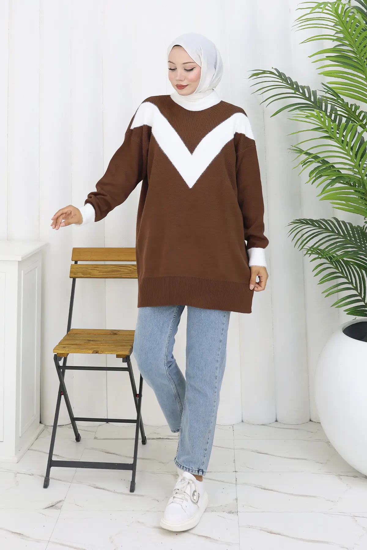 Patterned Knit Tunic-detail