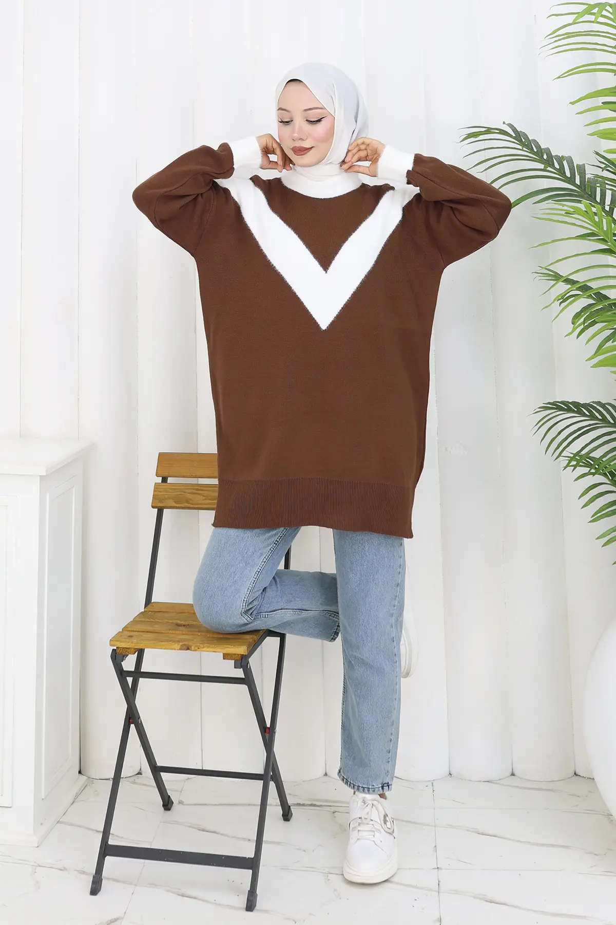 Patterned Knit Tunic-detail