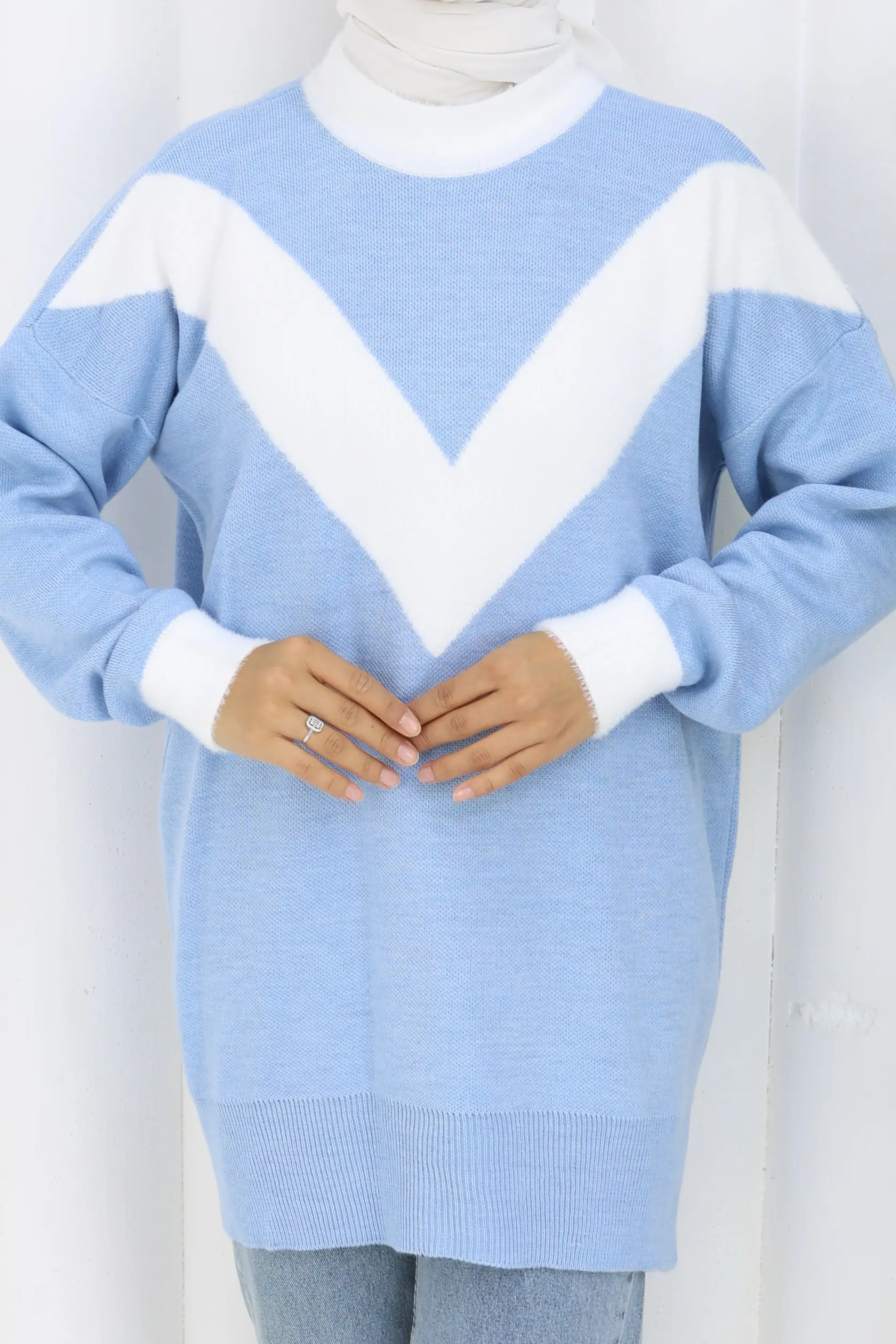 Patterned Knit Tunic-detail