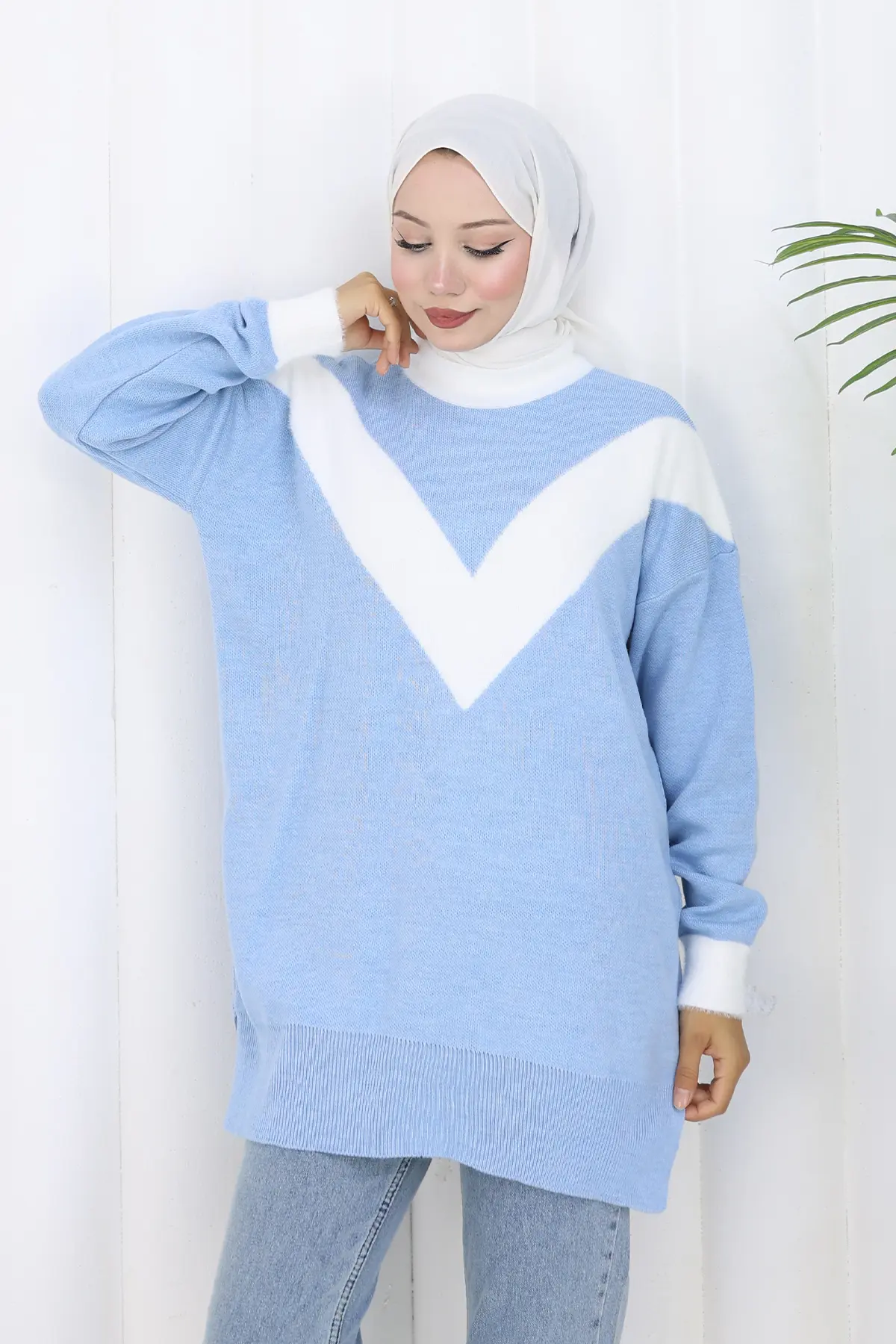 Patterned Knit Tunic-detail