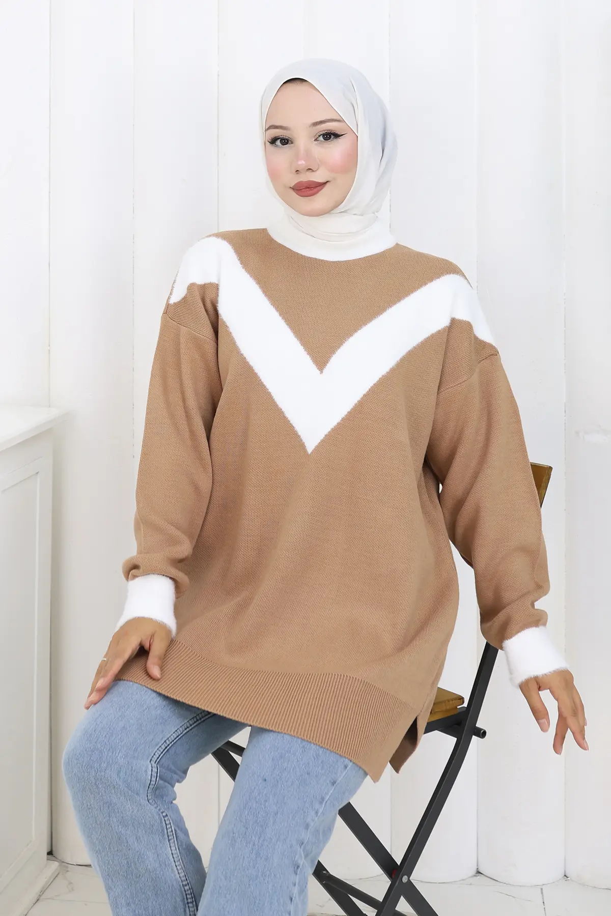 Patterned Knit Tunic-detail