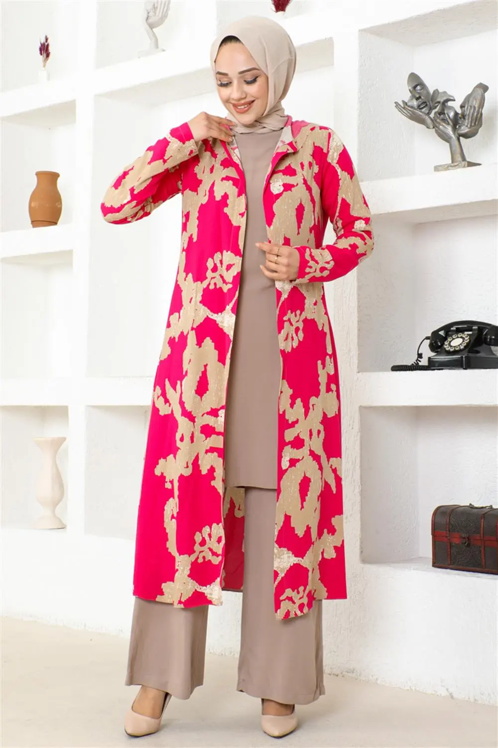 Patterned Three Piece Set-detail