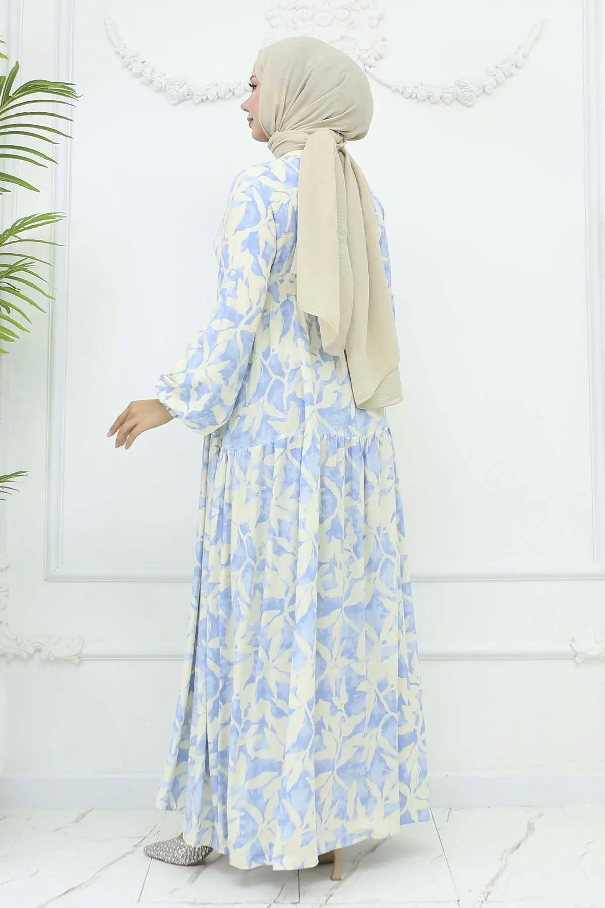 Patterned Viscose Dress-detail