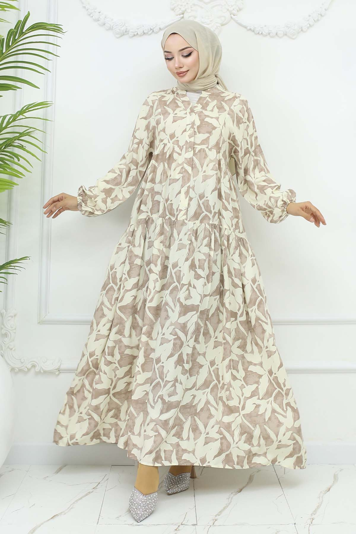 Patterned Viscose Dress