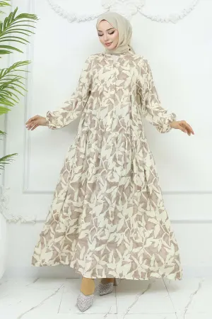 Patterned Viscose Dress