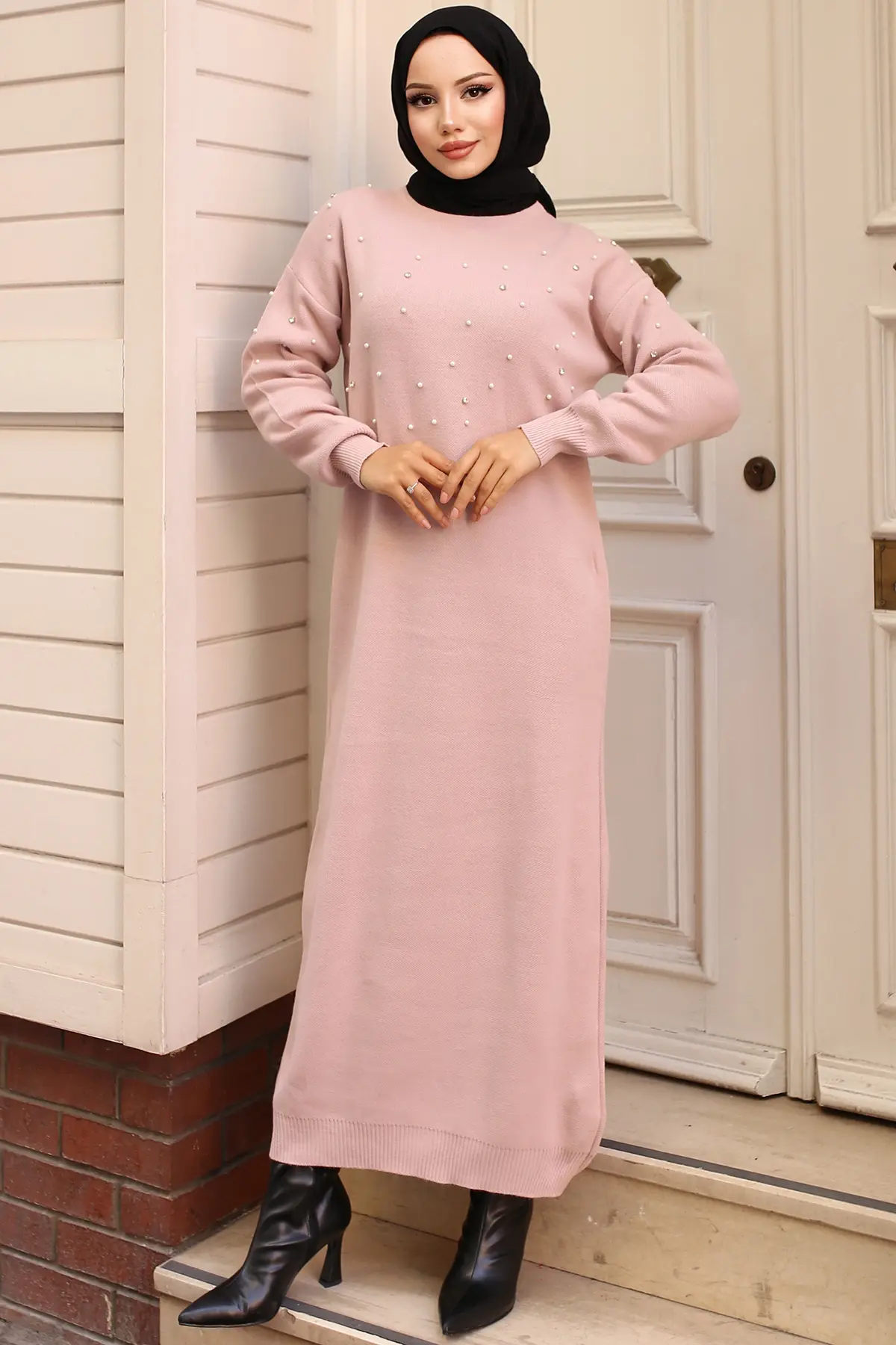 Pearl Detailed Sweater Dress