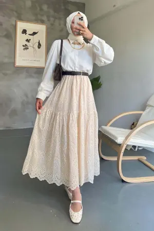 Pearl Embroidered Skirt