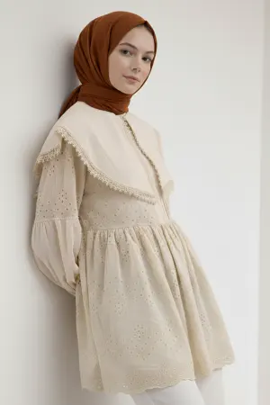 Peter Pan Collar Lace Tunic