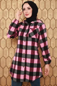 Plaid Patterned Hijab Cap
