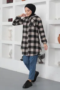 Plaid Patterned Hijab Cap