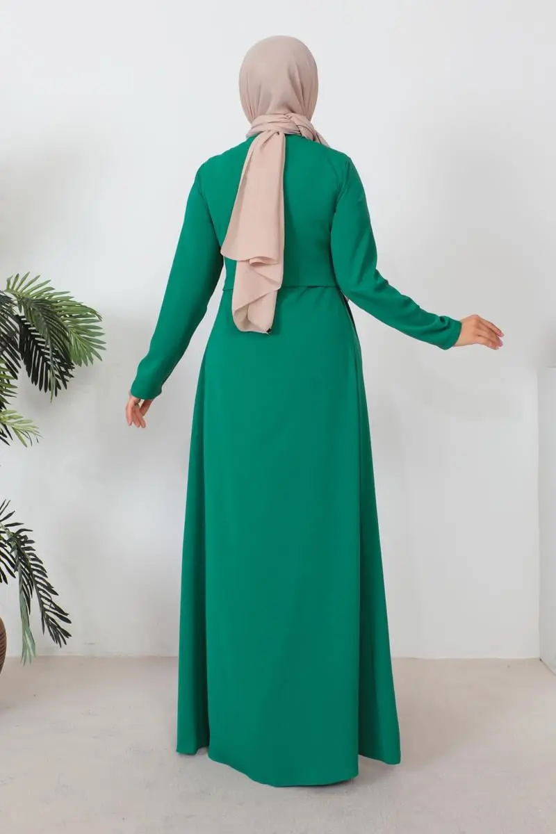 Pleated Aerobin Abaya-detail