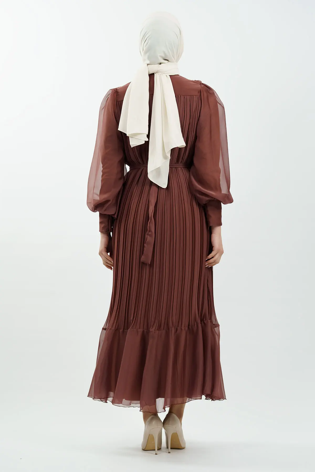 Pleated Evening Dress-detail