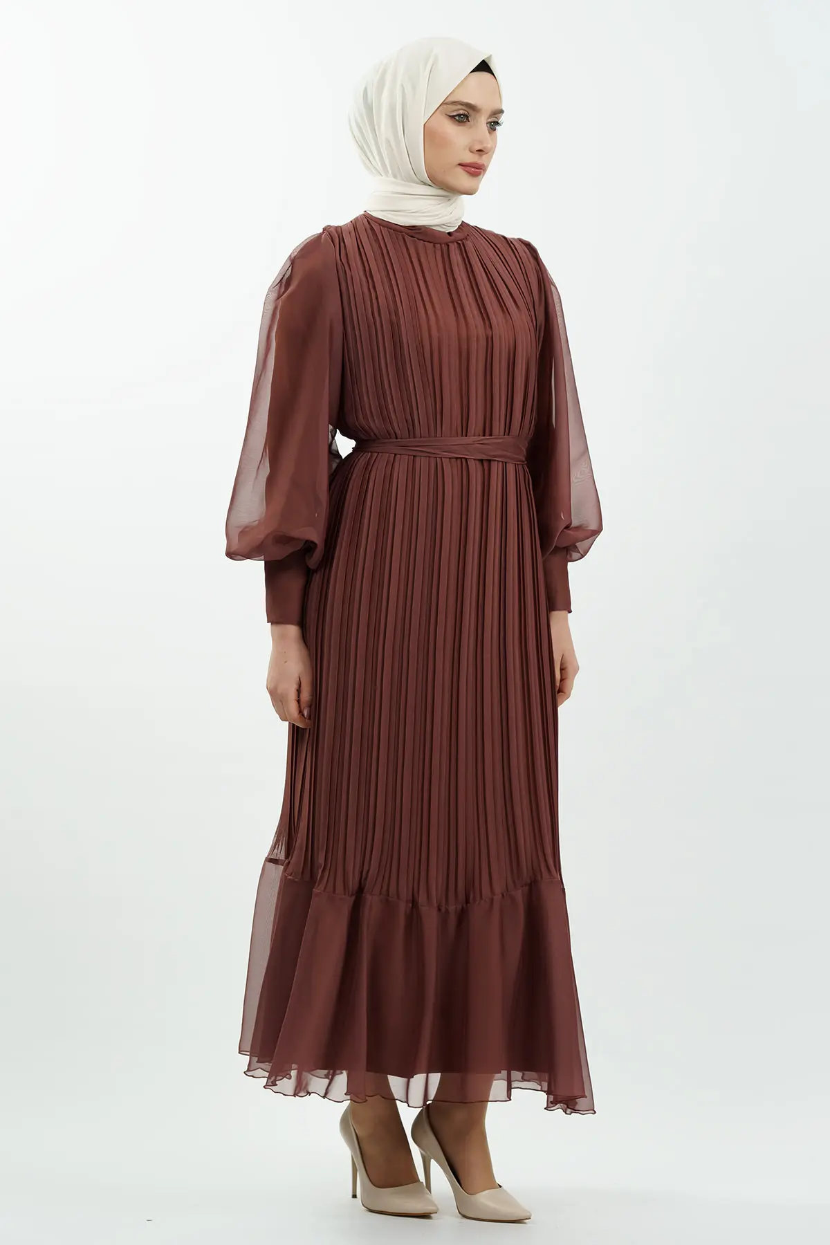 Pleated Evening Dress-detail