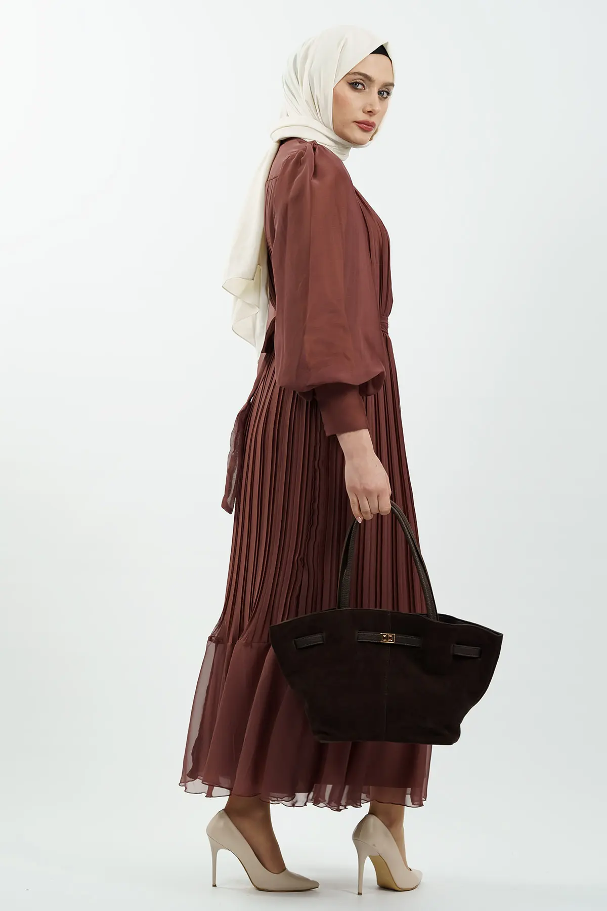 Pleated Evening Dress-detail