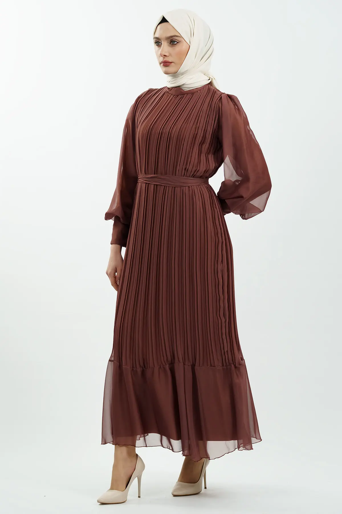 Pleated Evening Dress-detail