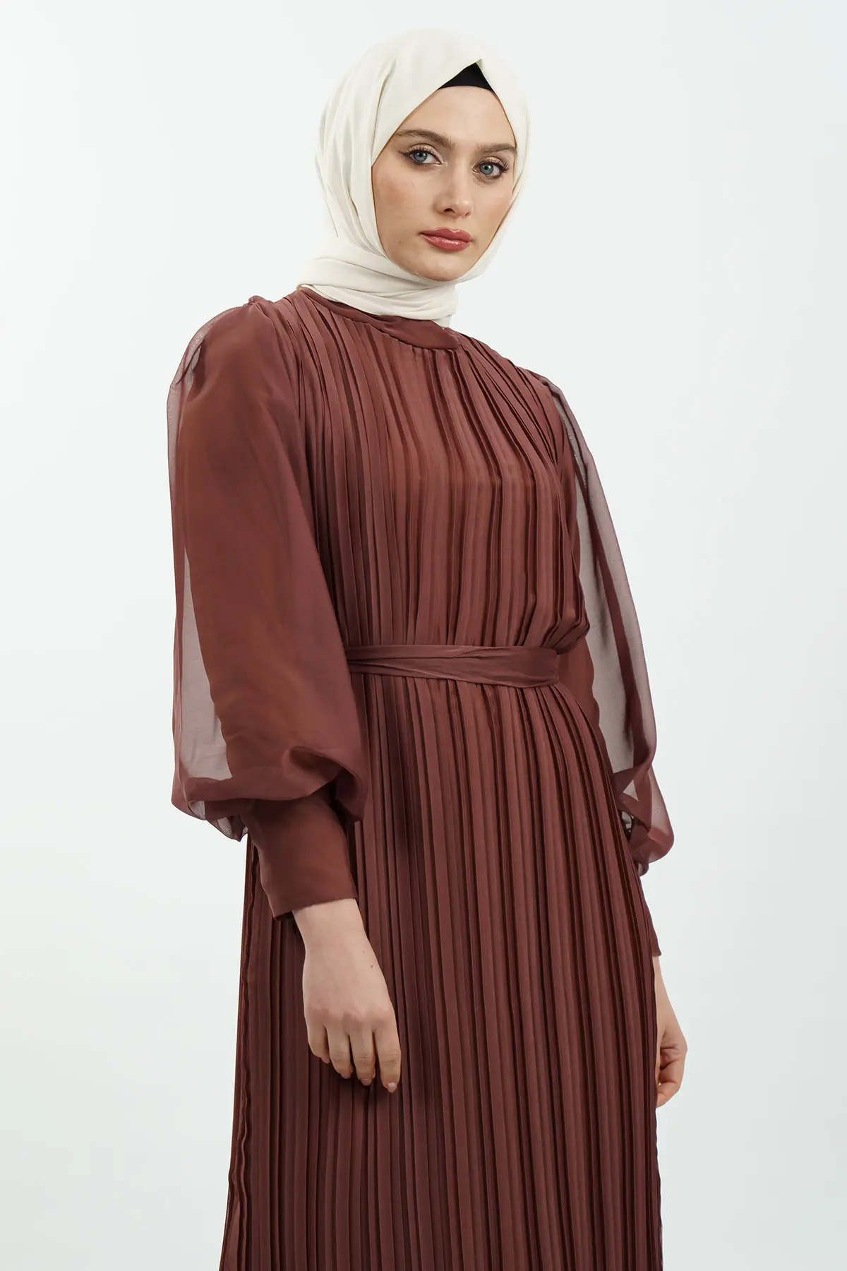 Pleated Evening Dress-detail