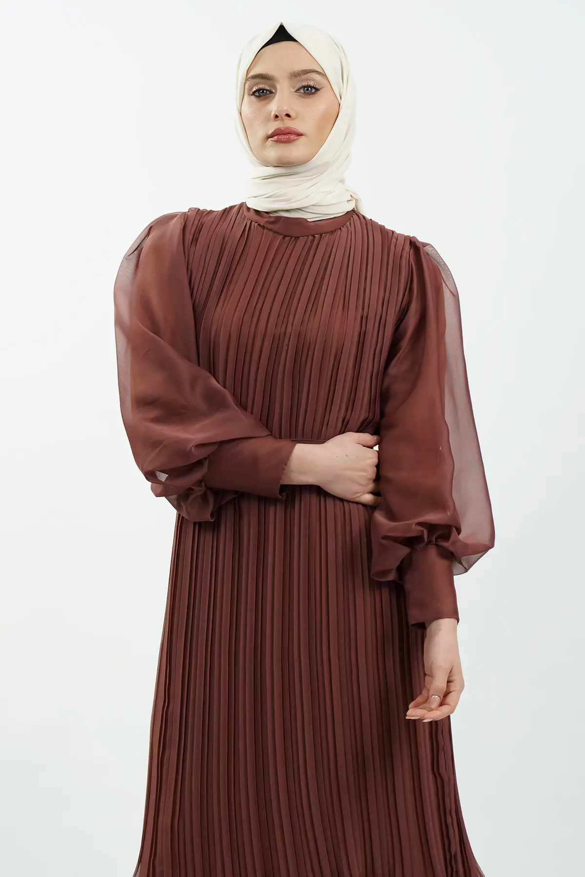 Pleated Evening Dress-detail