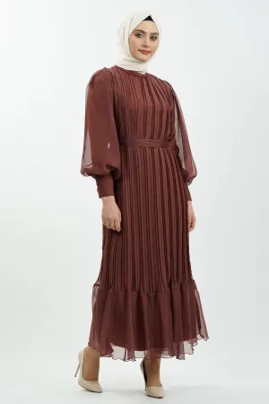 Pleated Evening Dress