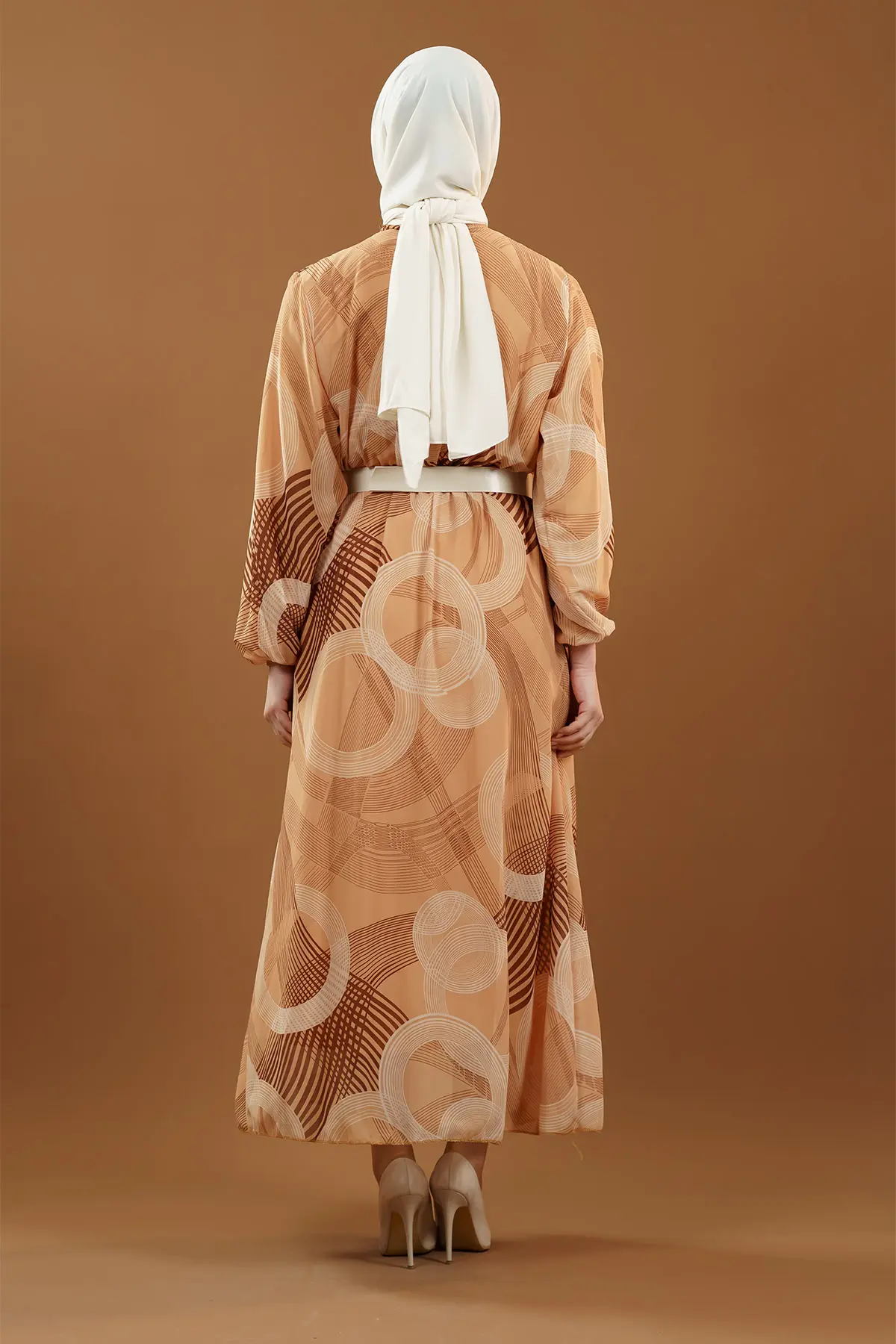 Pleated Floral Dress-detail