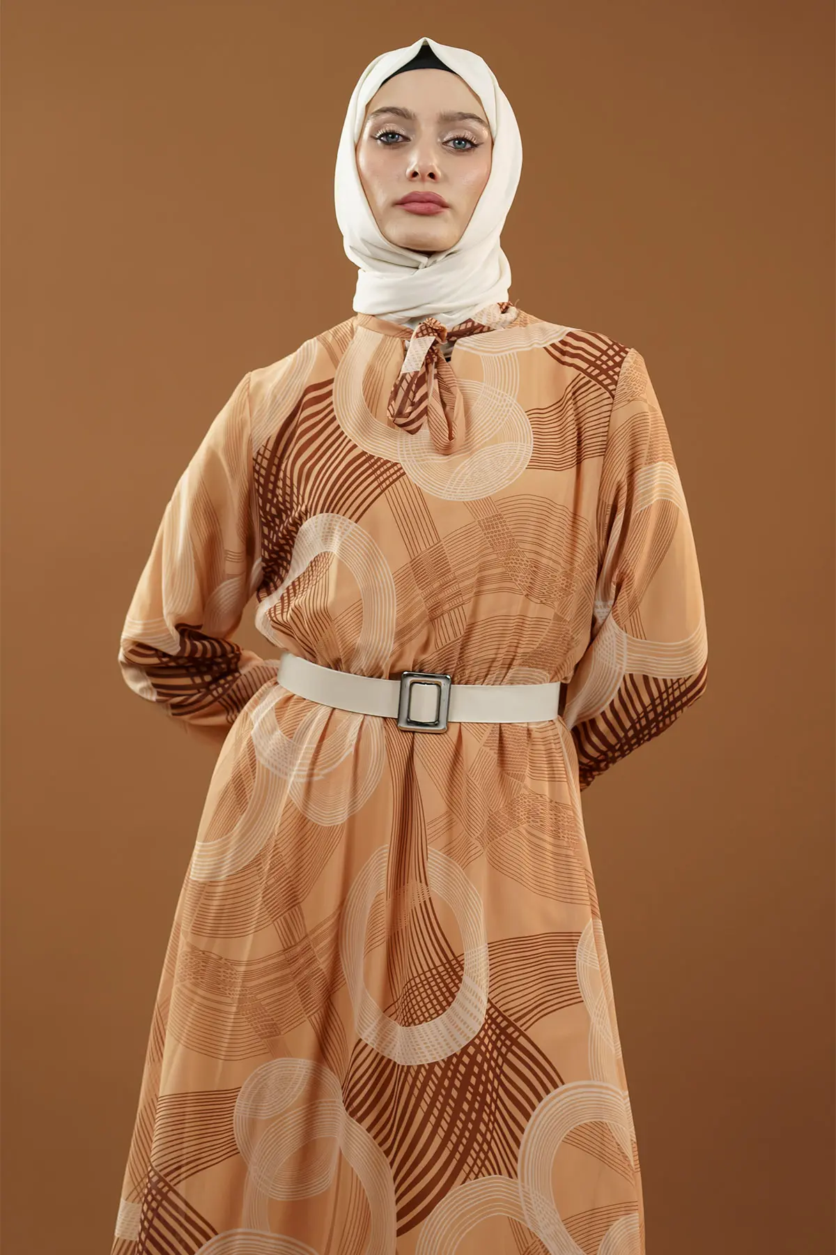 Pleated Floral Dress-detail