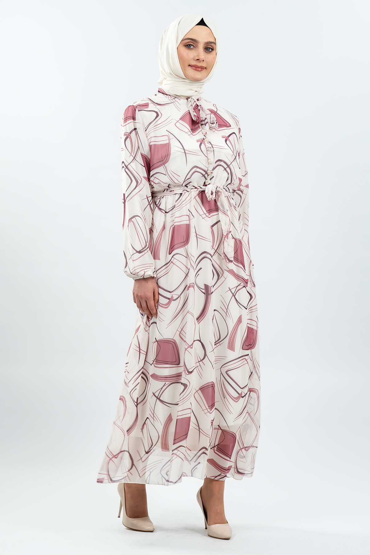 Pleated Floral Dress