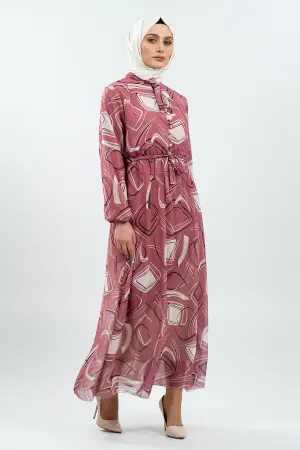 Pleated Floral Dress