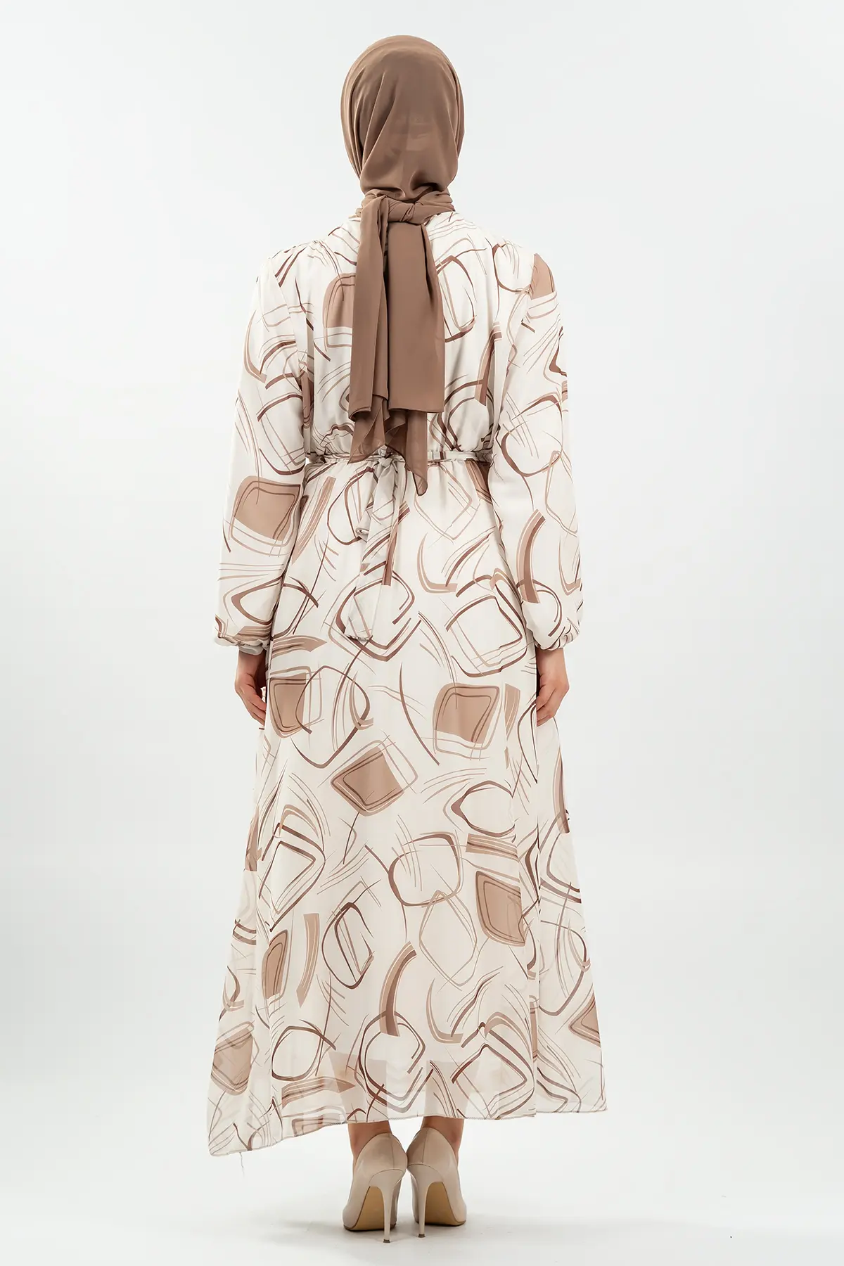 Pleated Floral Dress-detail