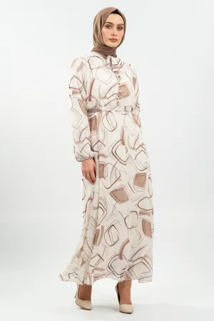 Pleated Floral Dress