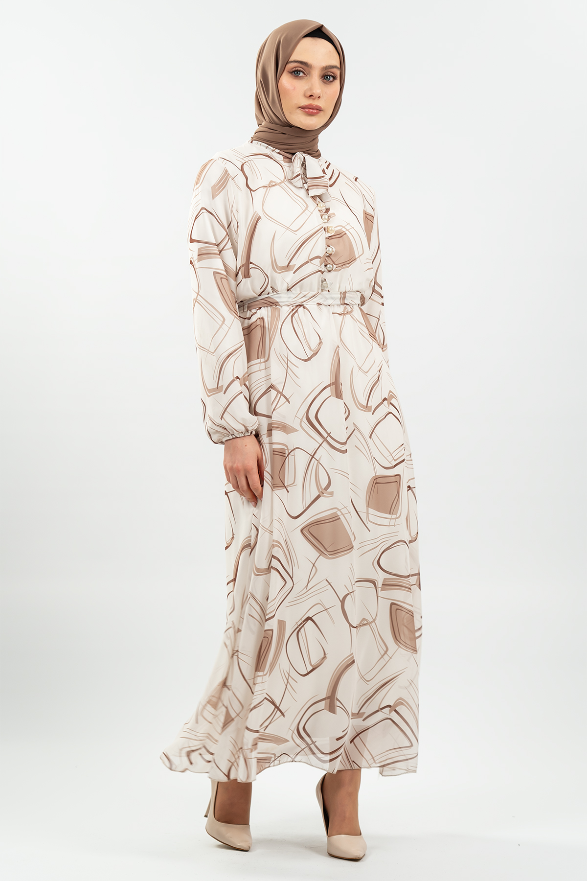 Pleated Floral Dress