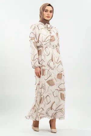 Pleated Floral Dress