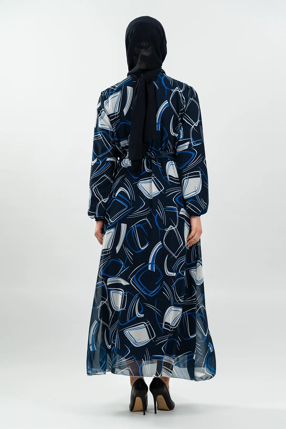 Pleated Floral Dress-detail