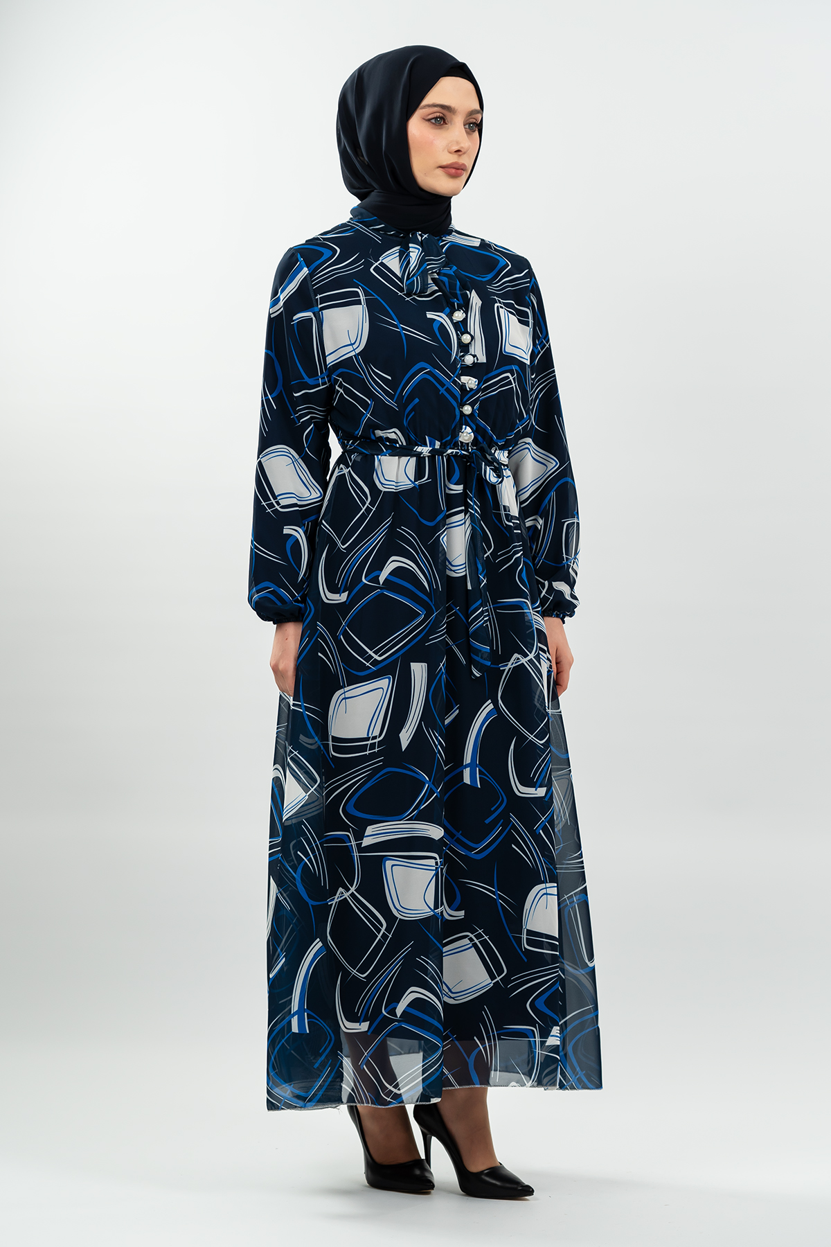 Pleated Floral Dress