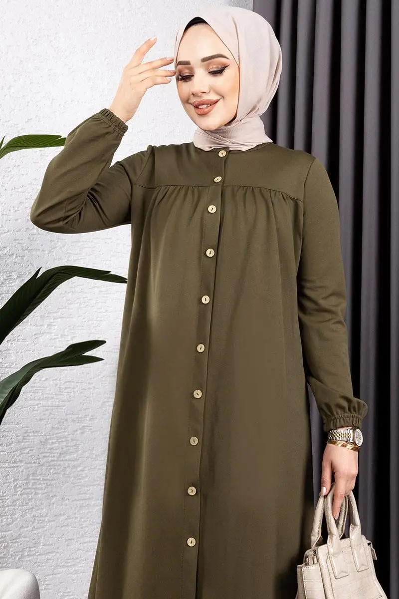 Pleated Hijab Tunic-detail