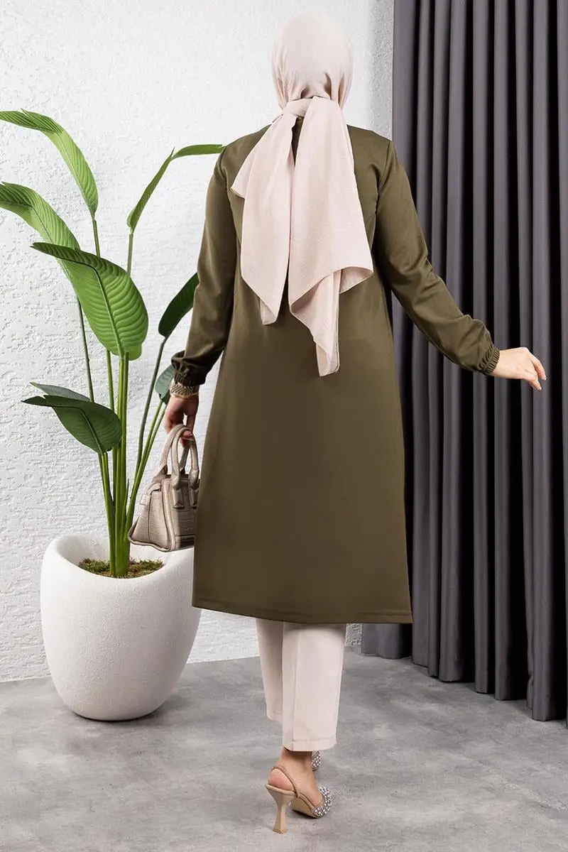 Pleated Hijab Tunic-detail