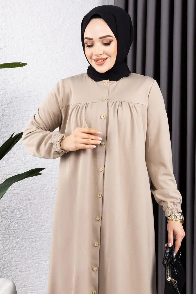 Pleated Hijab Tunic-detail