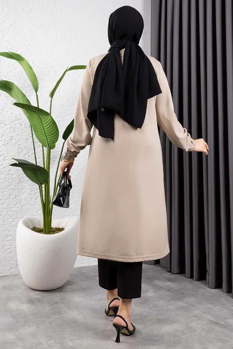 Pleated Hijab Tunic-detail