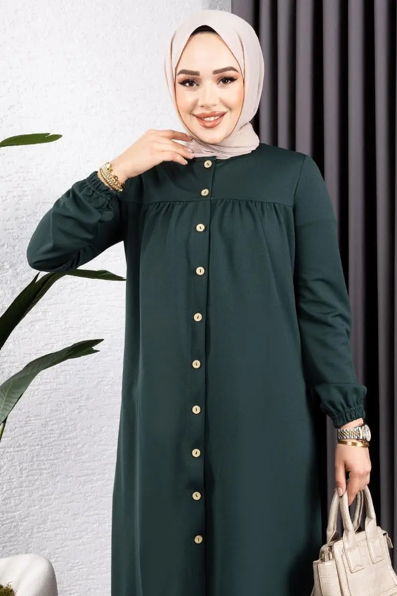 Pleated Hijab Tunic-detail