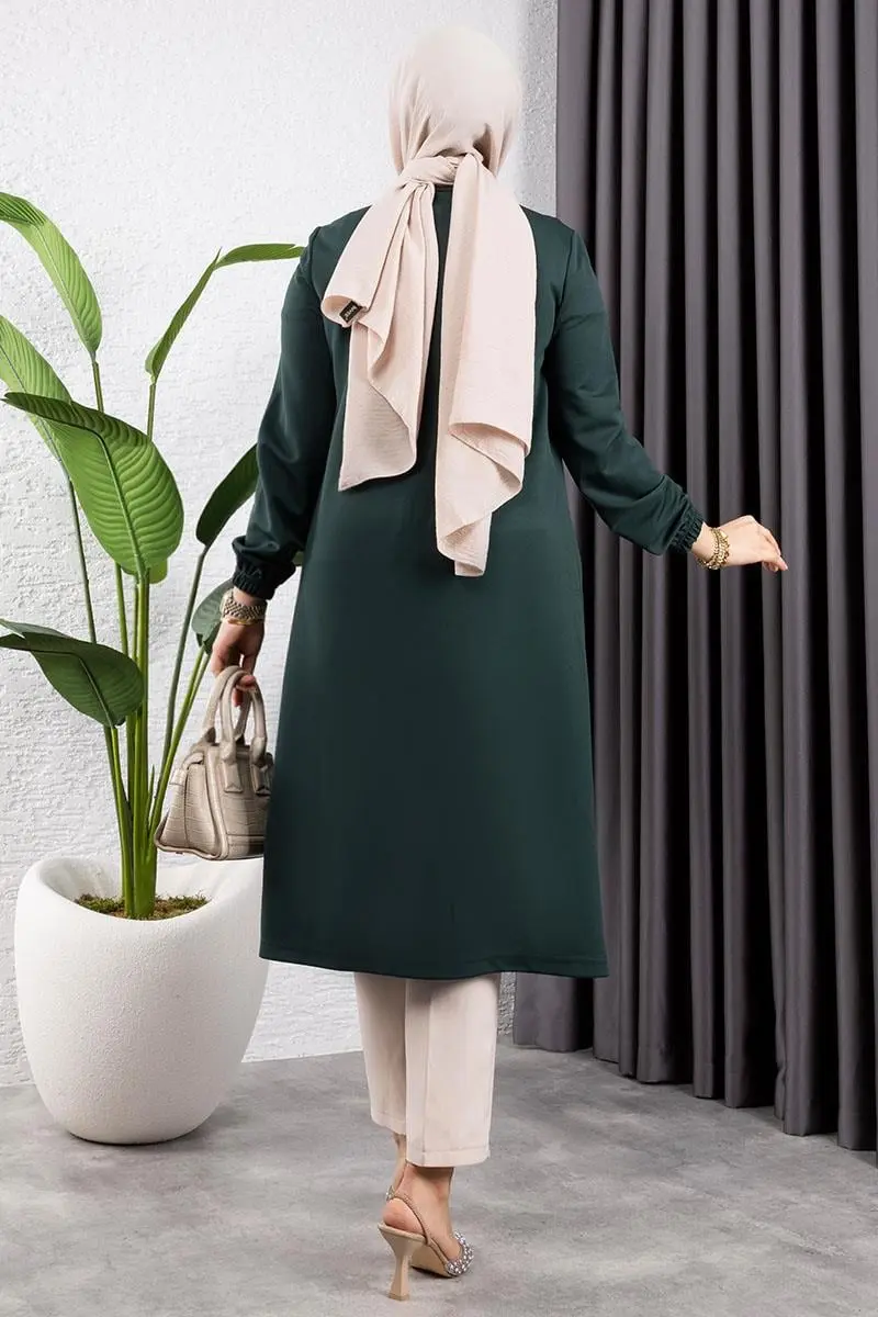 Pleated Hijab Tunic-detail