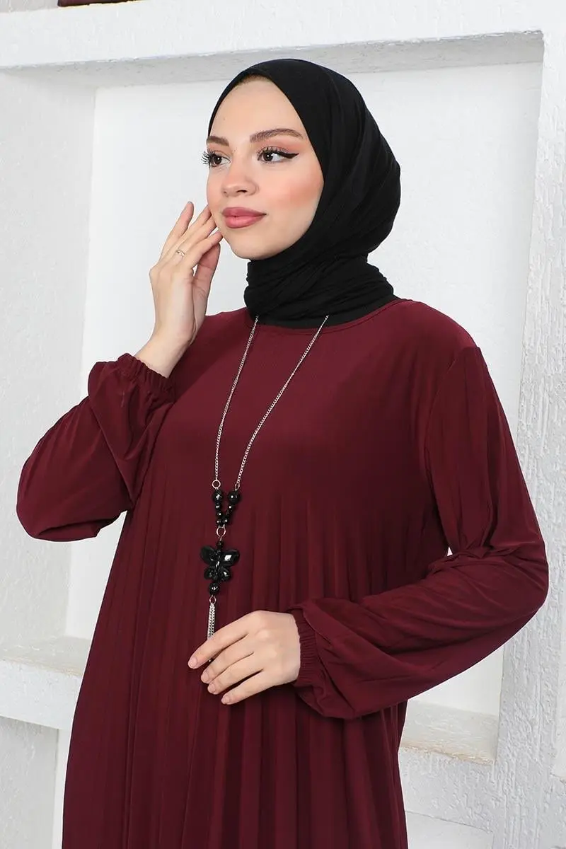 Pleated Sandy Dress-detail