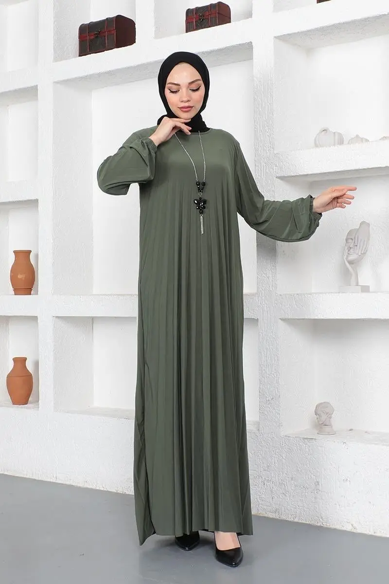 Pleated Sandy Dress-detail