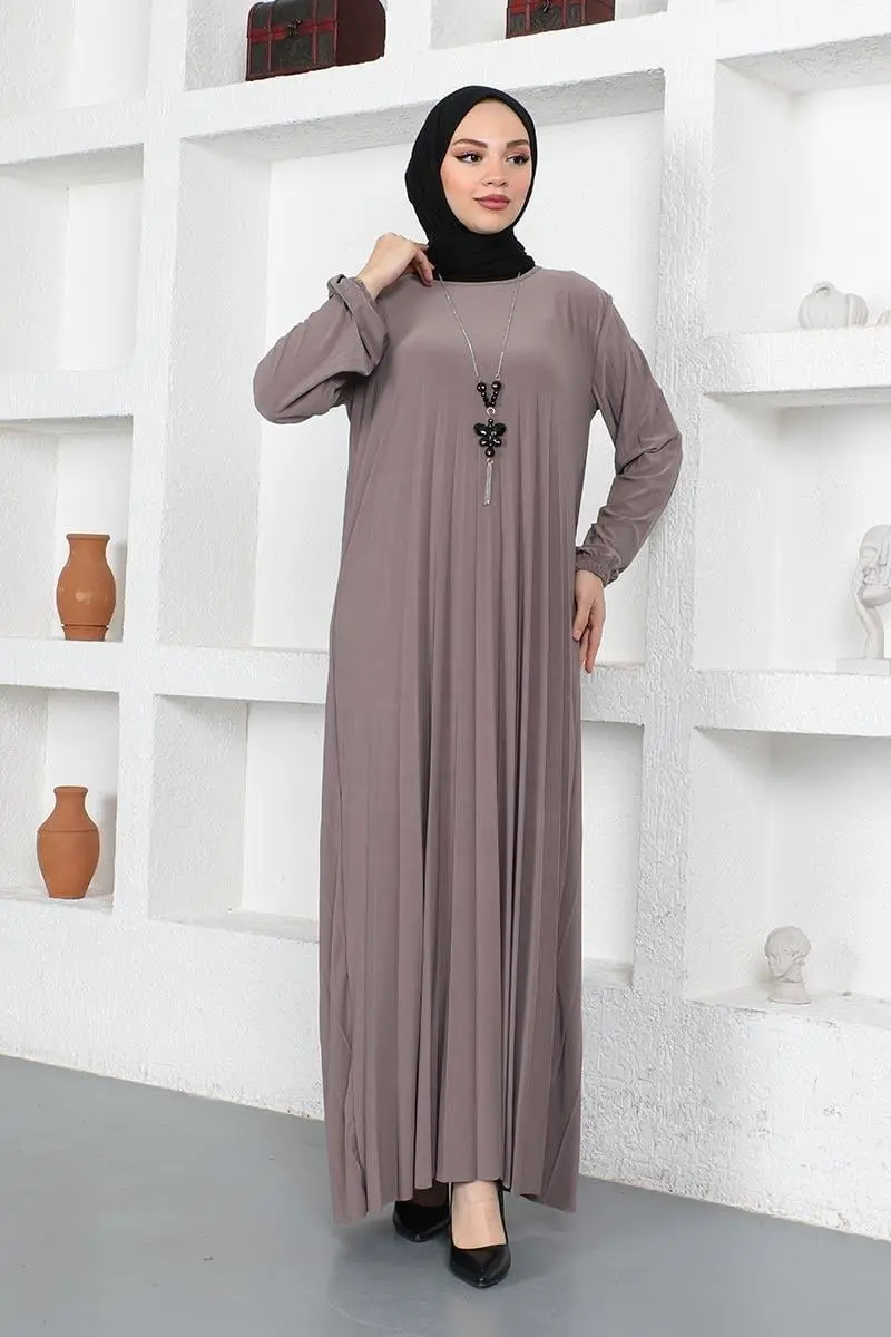 Pleated Sandy Dress