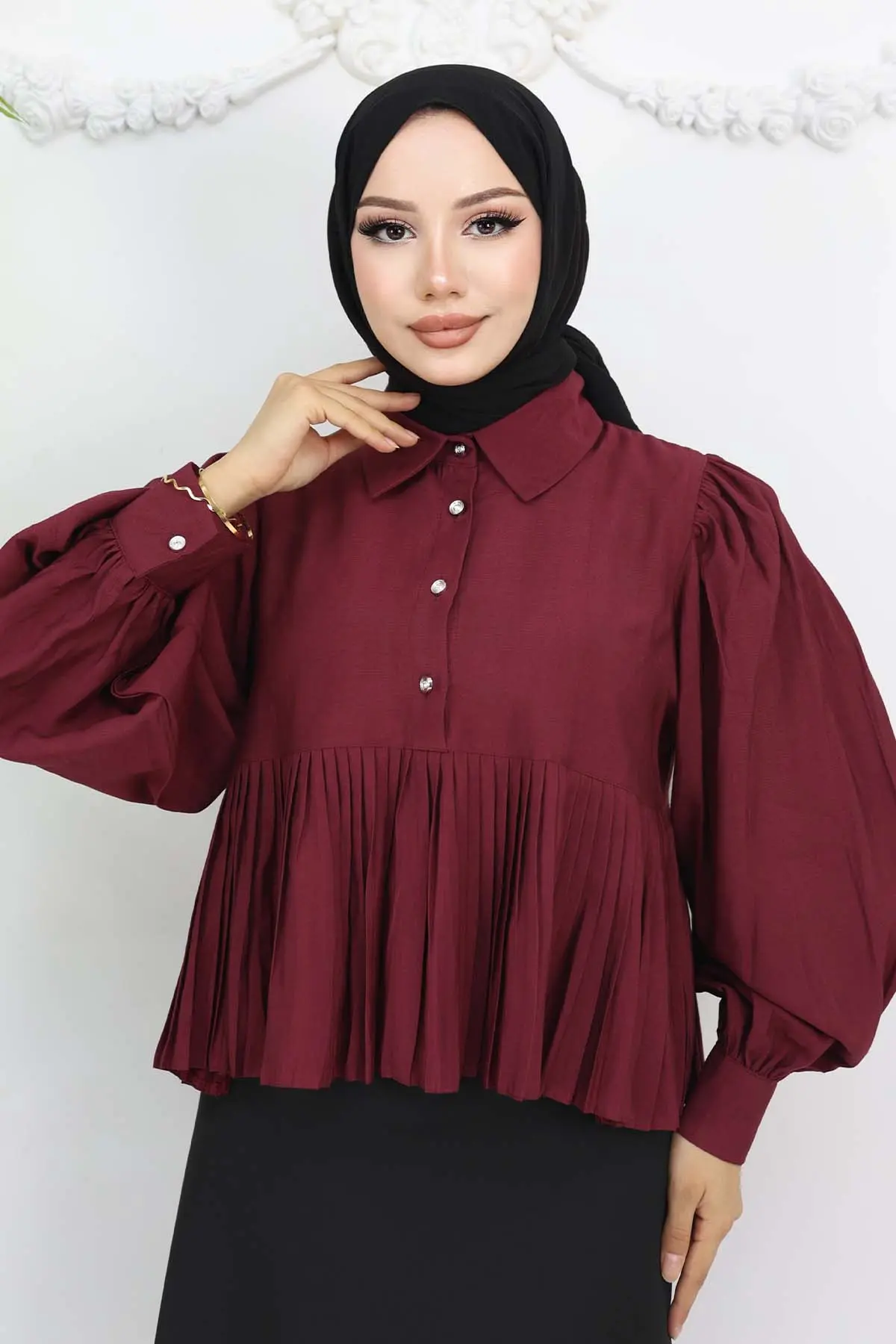 Pleated Short Shirt