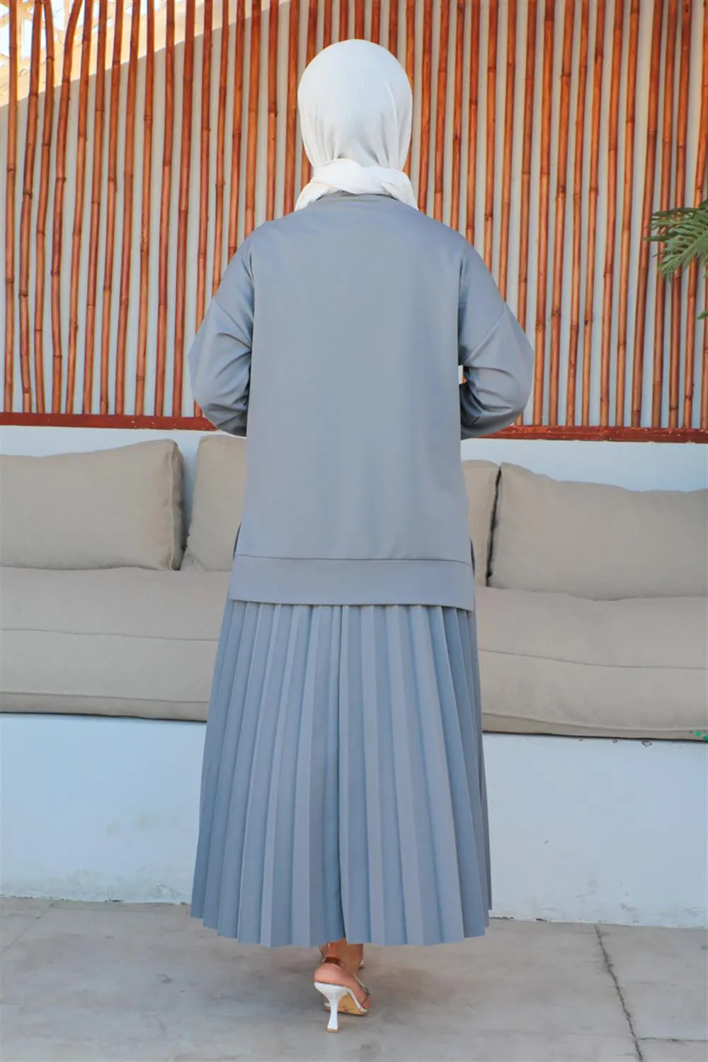 Pleated Skirt Sports Suit-detail