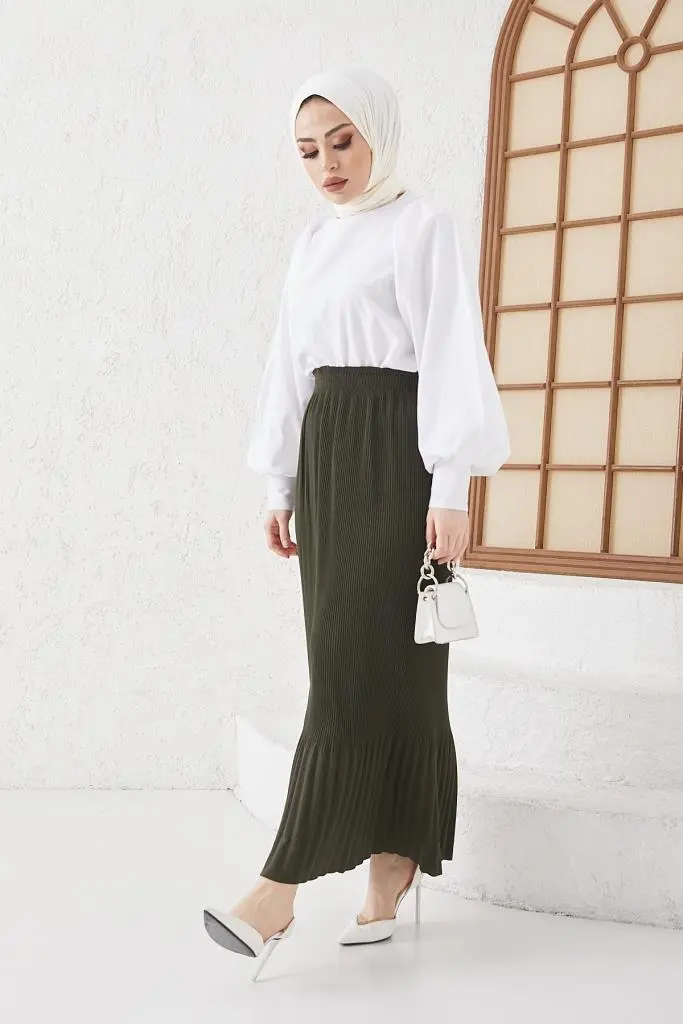 Pleated Skirt-detail