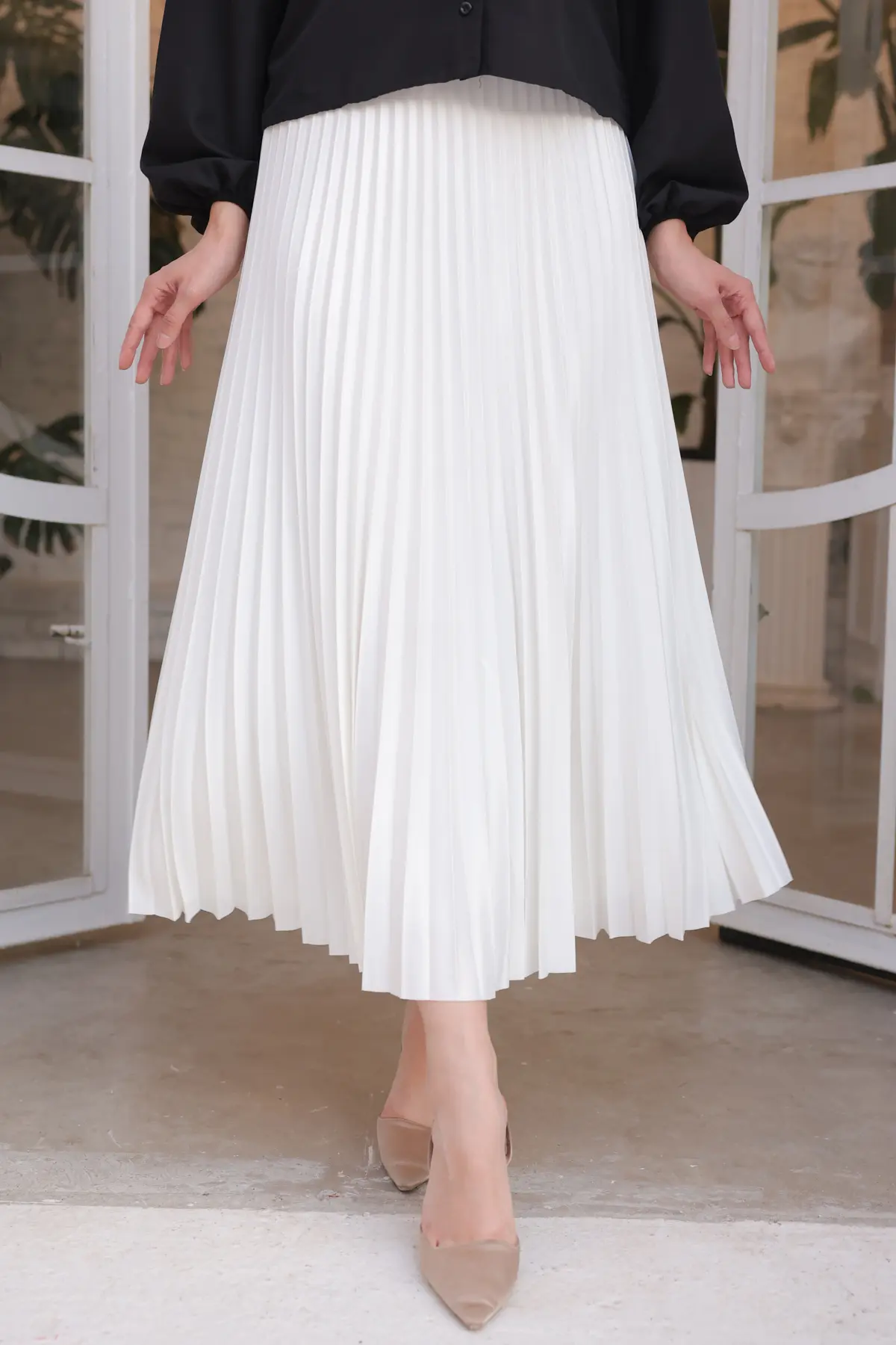 Pleated Skirt-detail