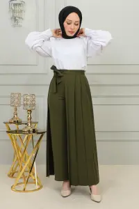 Pleated Trouser Skirt