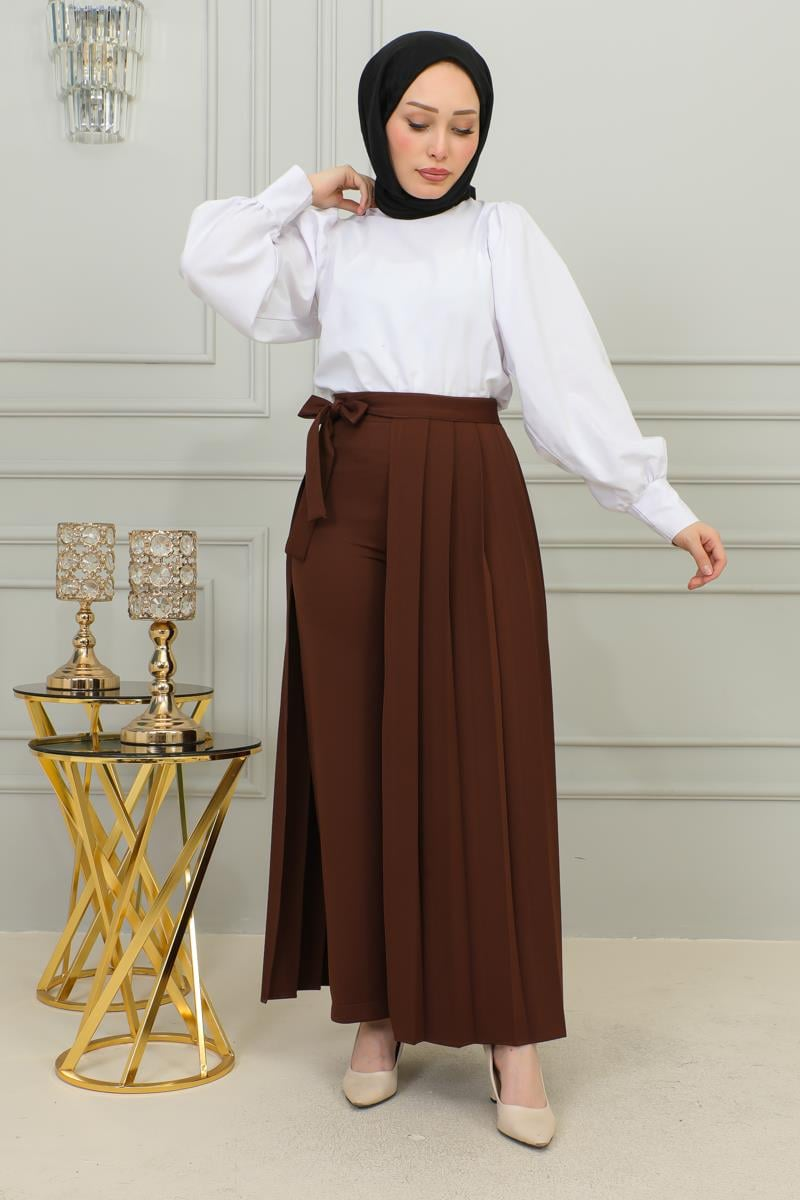Pleated Trouser Skirt