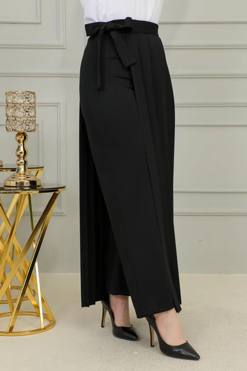 Pleated Trouser Skirt-detail